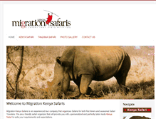 Tablet Screenshot of migrationkenyasafaris.com